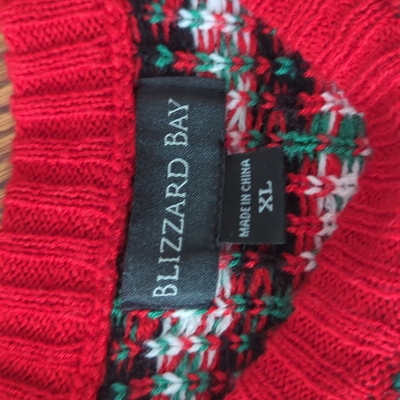 Blizzard Bay Men's Ugly Christmas holiday Sweater Drink Pocket reindeer sz XL - Picture 4 of 6